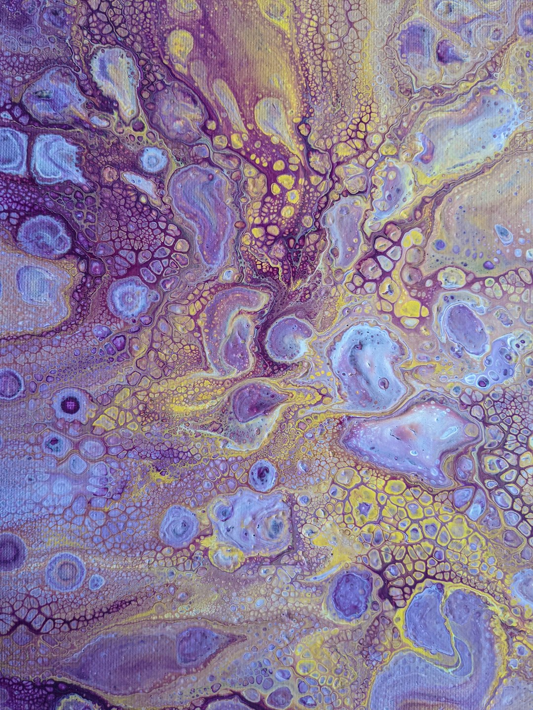 Demonstration of oil painting layers