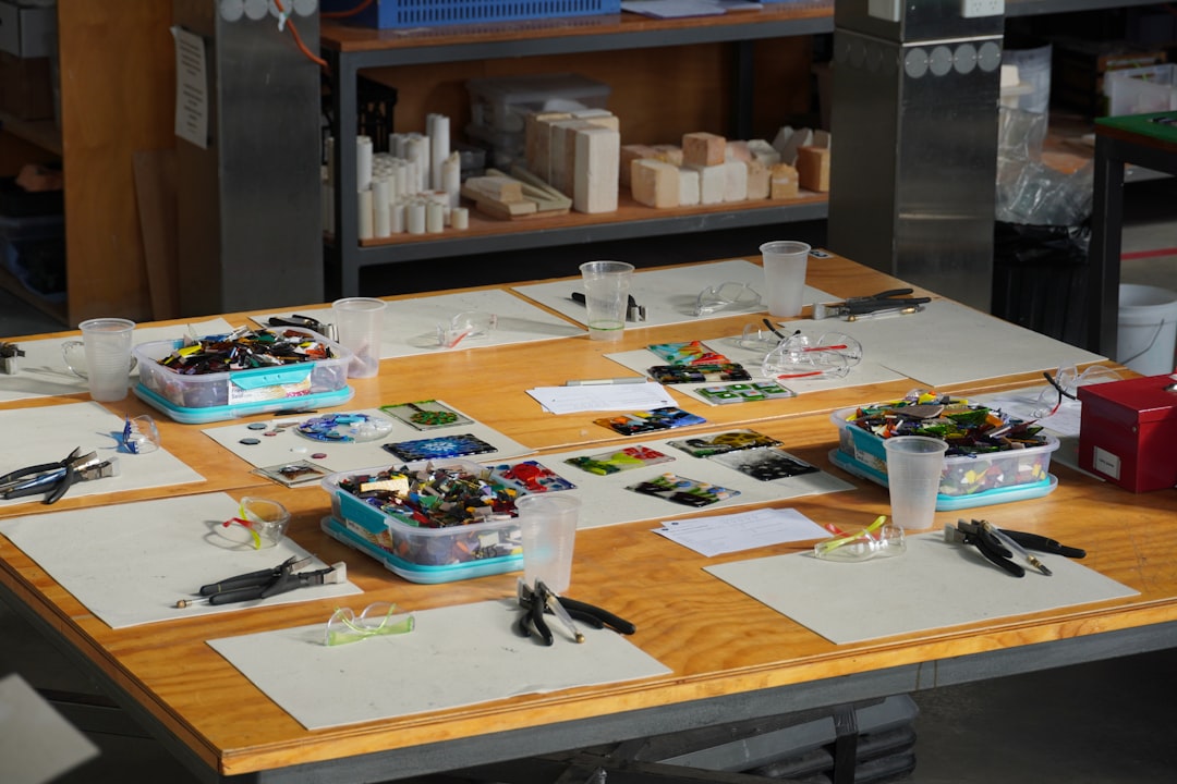 Artist's workspace showing personal inspirations